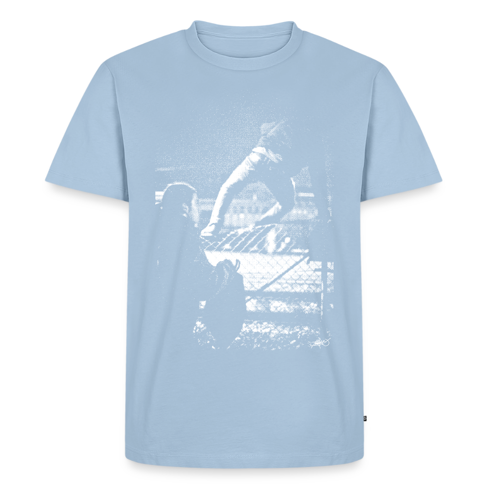 RUEDIONE - Basel Fence B T-Shirt - light blue