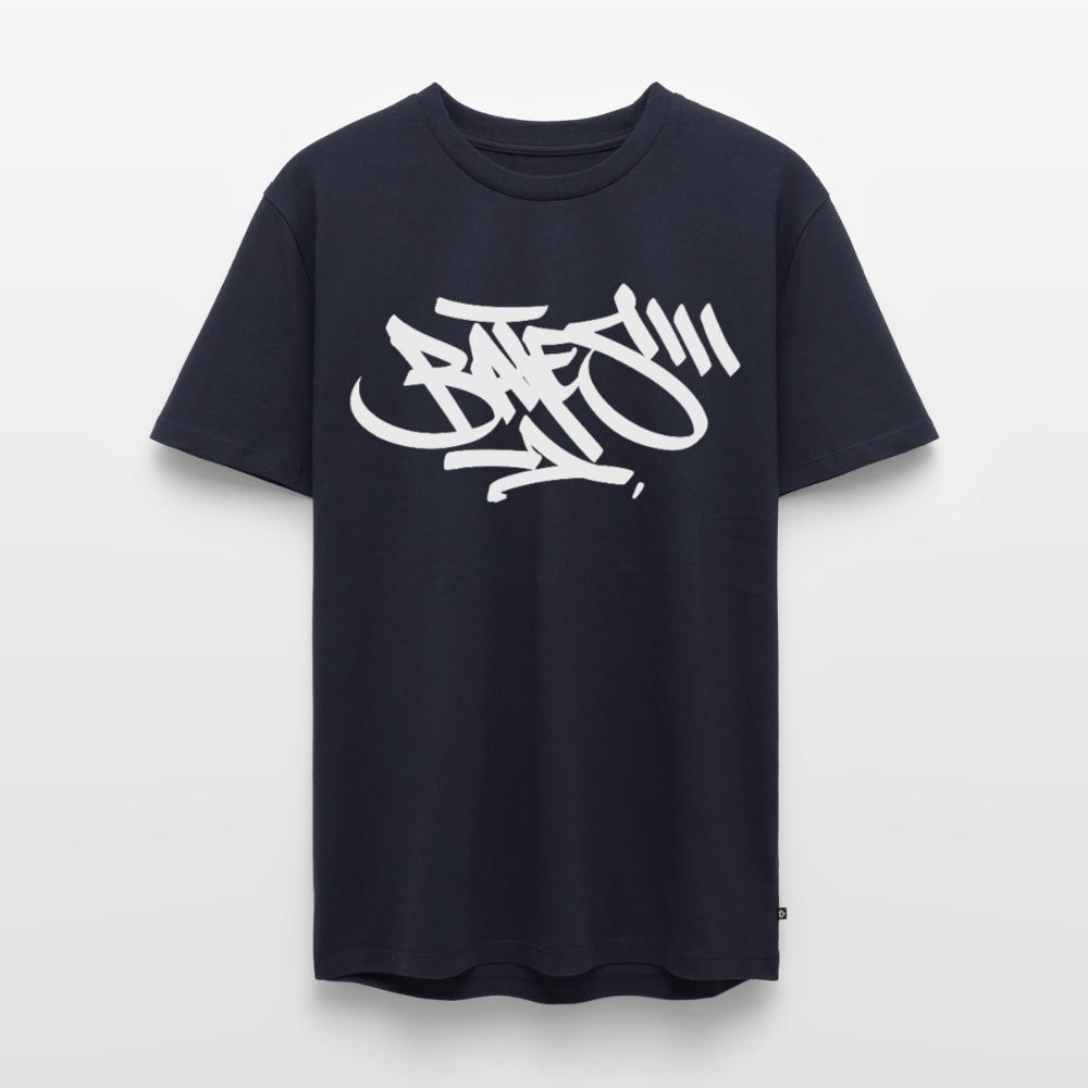 BATES - HandStyle Tag white T-Shirt - navy