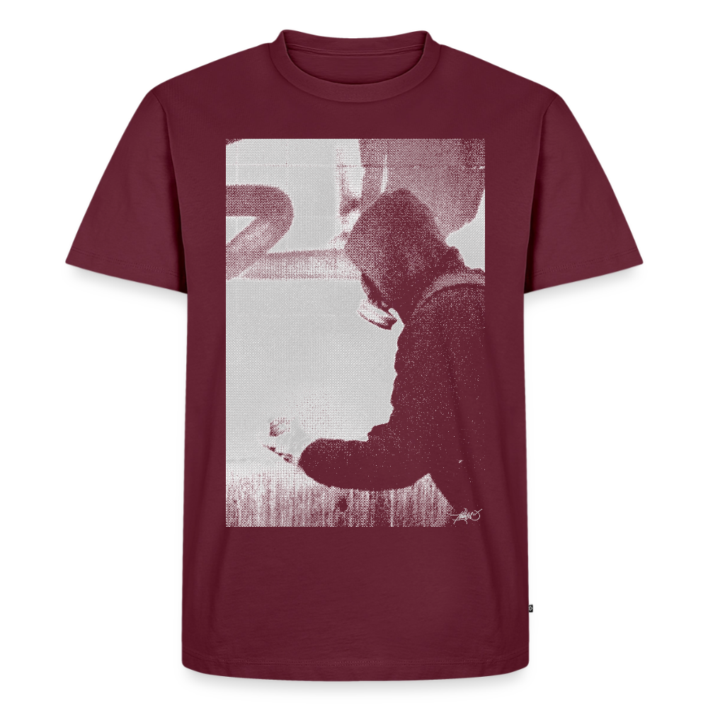 RUEDIONE - Stockholm Mask T-Shirt - burgundy