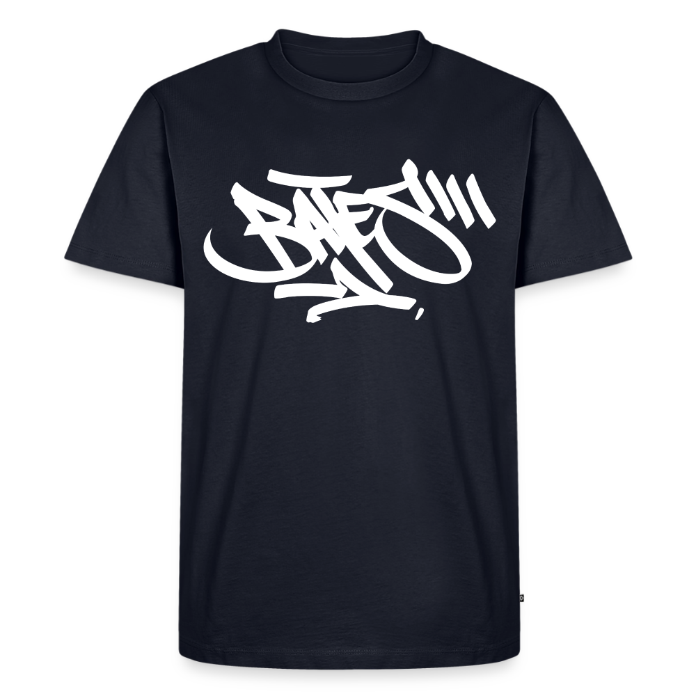 BATES - HandStyle Tag white T-Shirt - navy