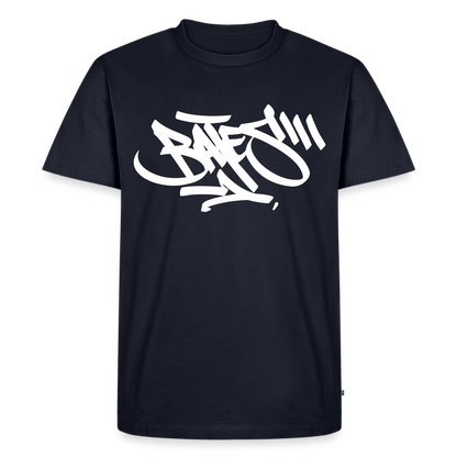 BATES - HandStyle Tag white T-Shirt - navy